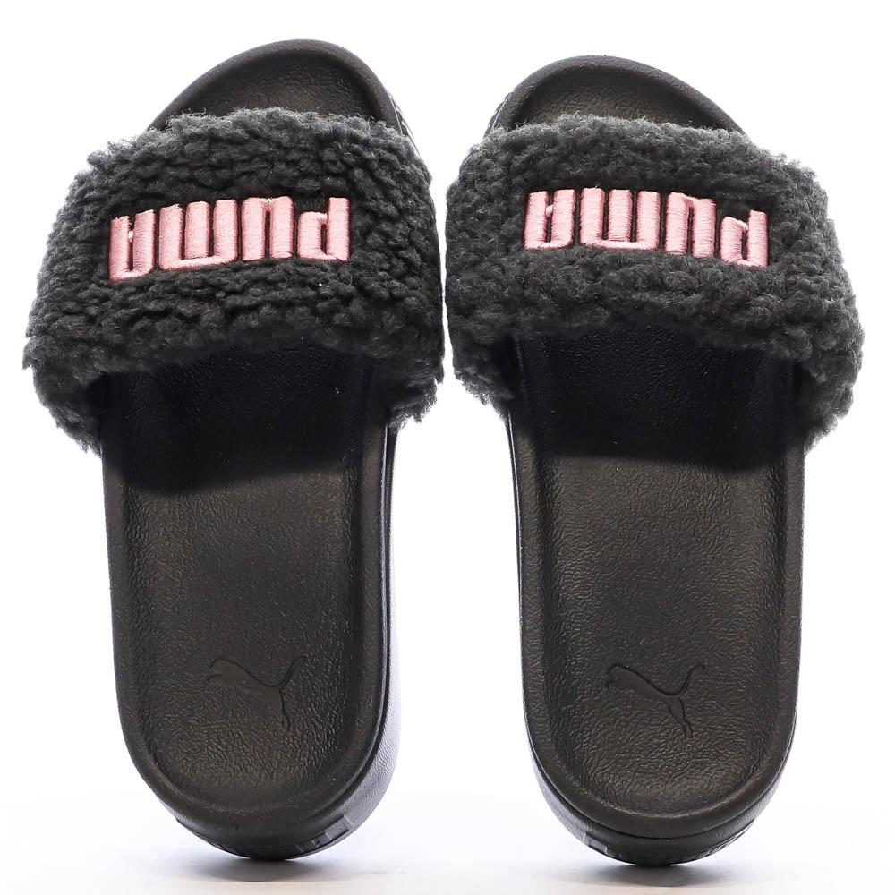 Claquettes Noires/Roses Femme Puma Marshmal vue 3