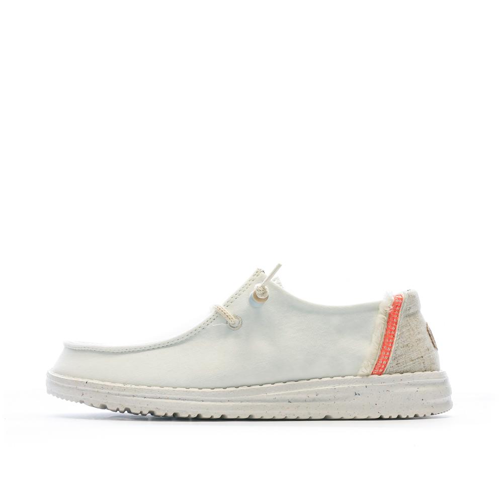 Chaussures Blanches Femme Hey Dude Wendy Fringe pas cher