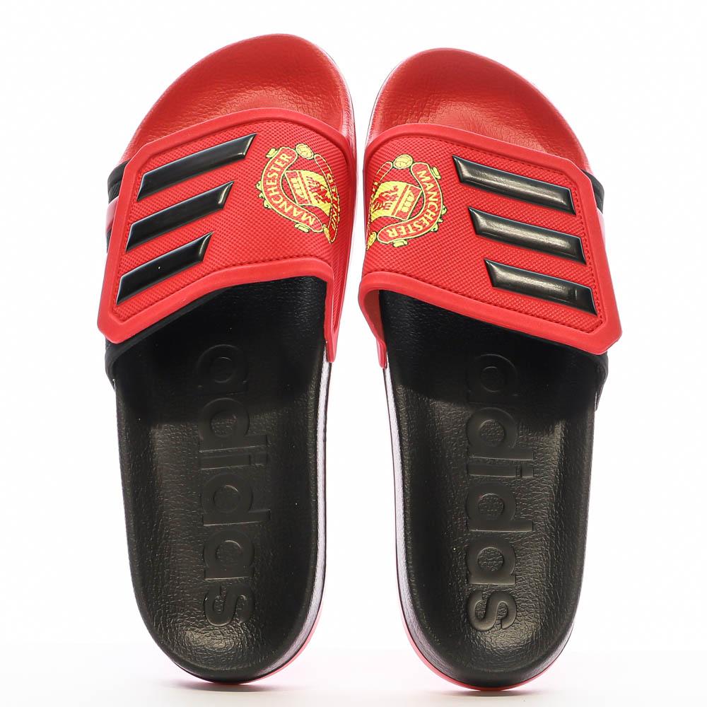 Manchester United Claquettes Rouge/Noire Adidas Adilette 2024 vue 3