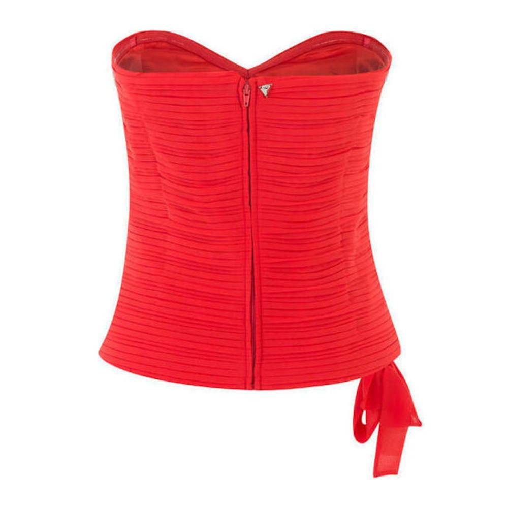 Top Bustier Rouge Femme Guess Saskia vue 2