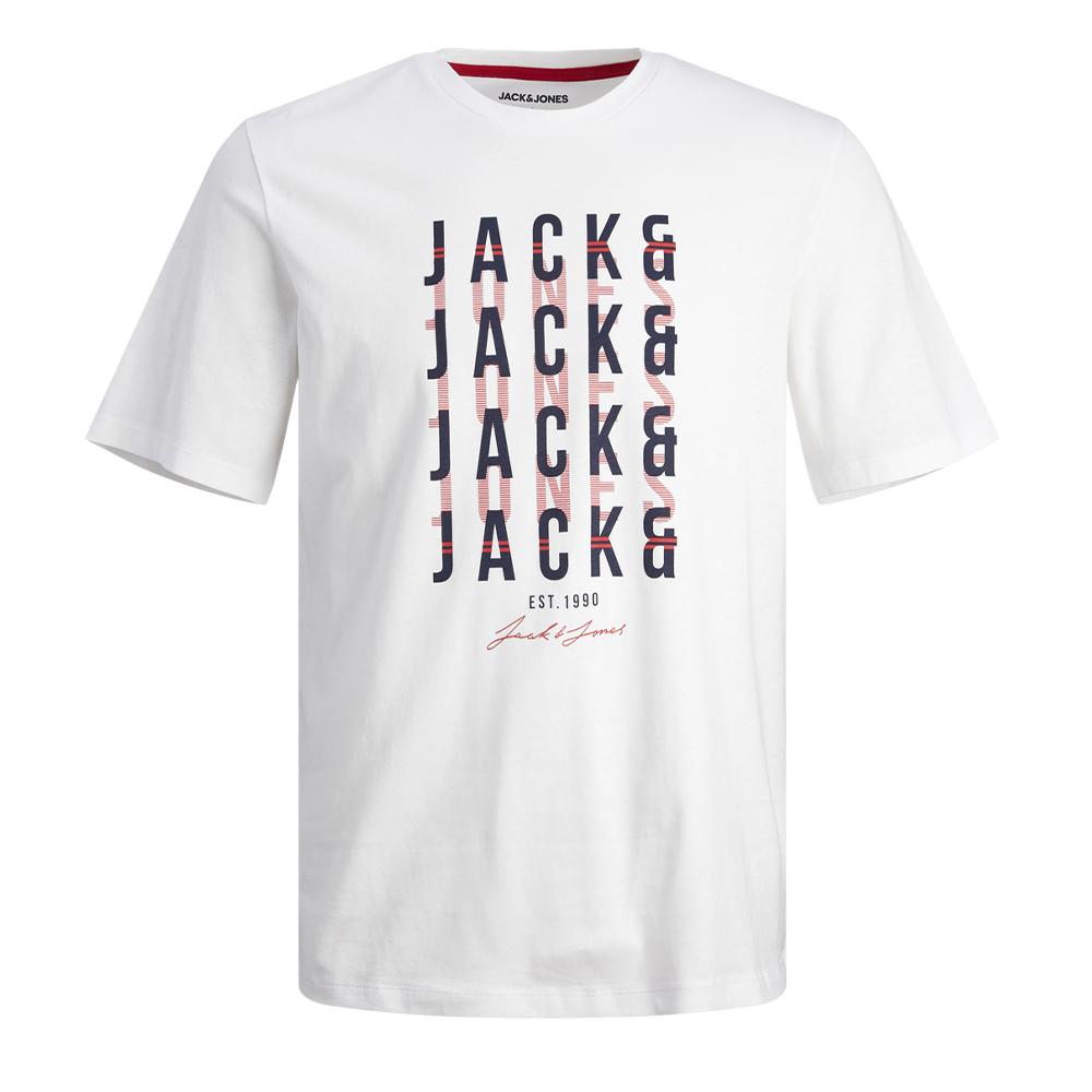 T-shirt Blanc Homme Jack & Jones Delvin pas cher