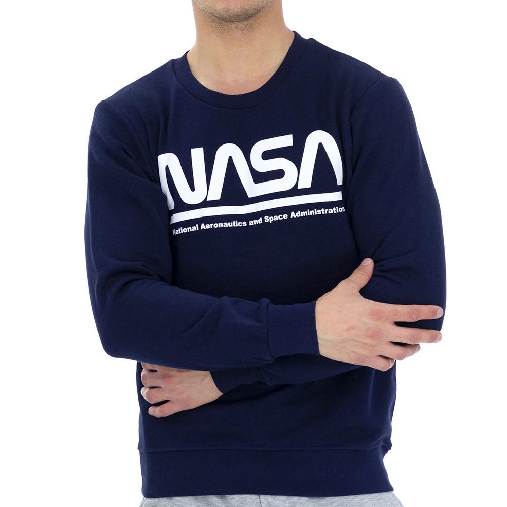 Sweat Marine Homme Nasa Crewneck pas cher