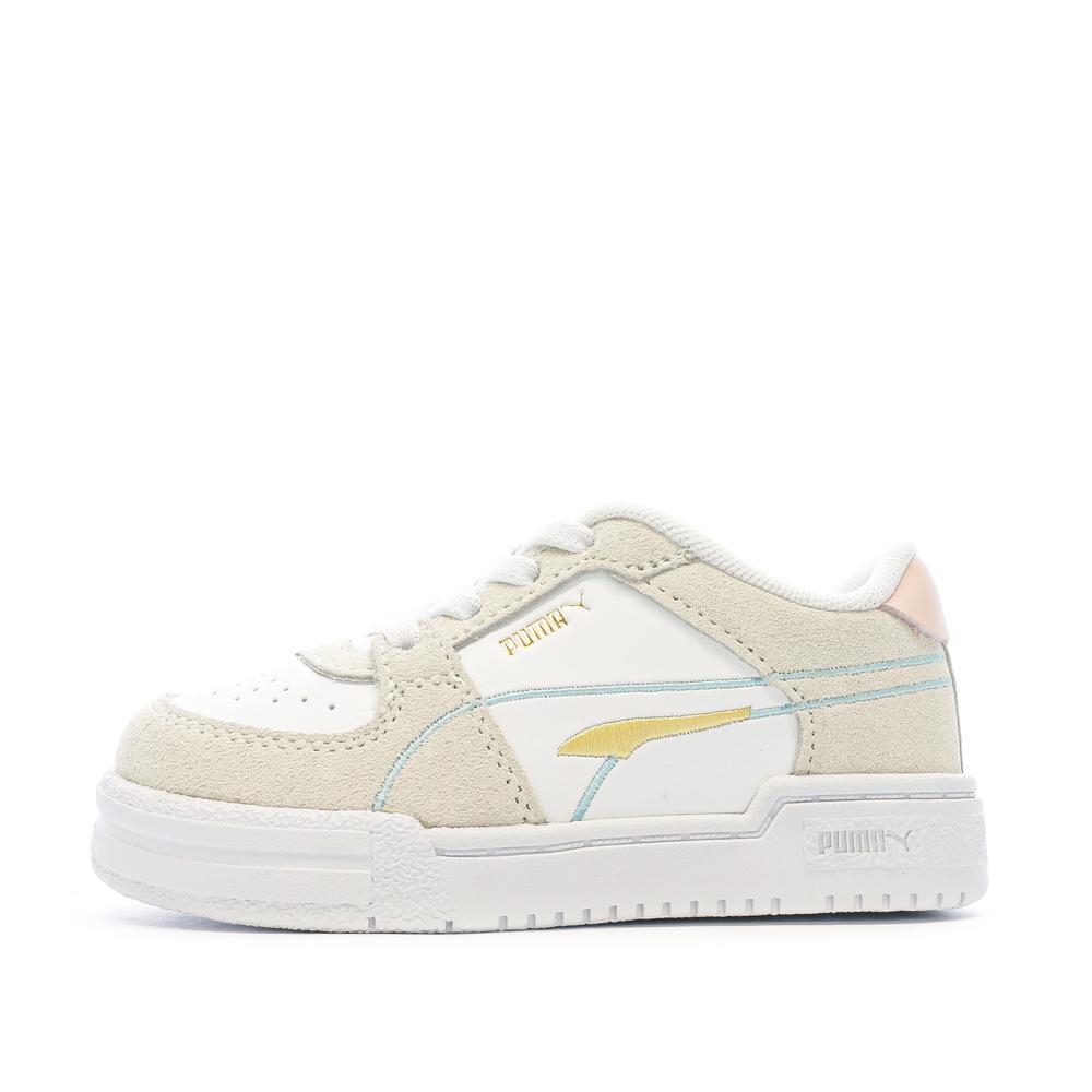 Baskets Blanc/Beige/Jaune Fille Puma Pro Tweak pas cher