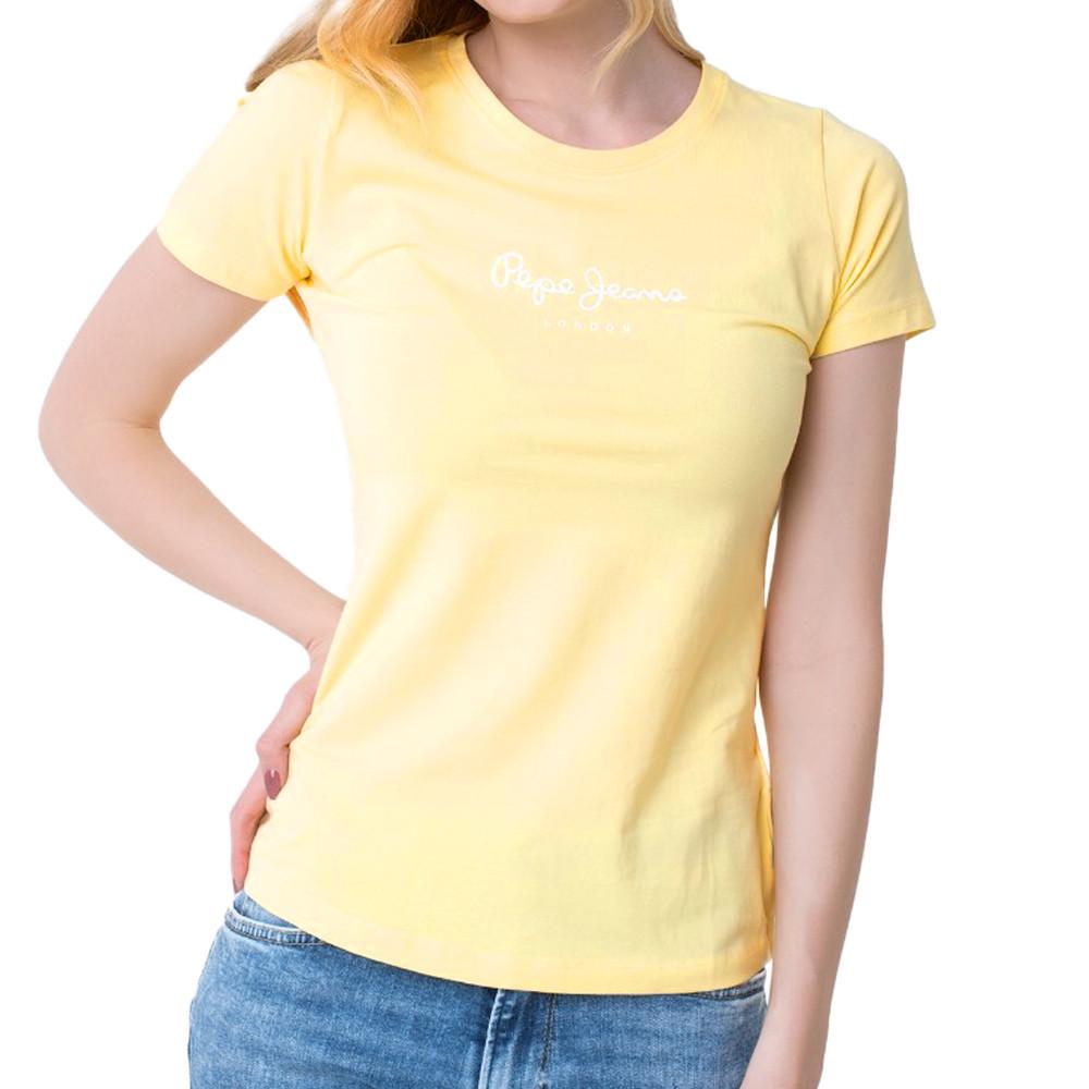 T-shirt Jaune Femme Pepe Jeans New Virginia pas cher