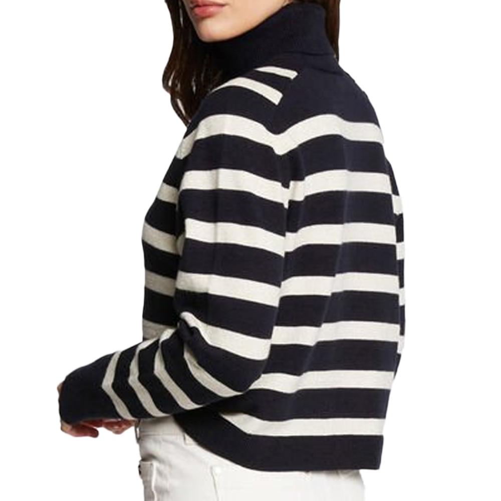 Pull Marine/Ivoire Femme Morgan MLAGON vue 2