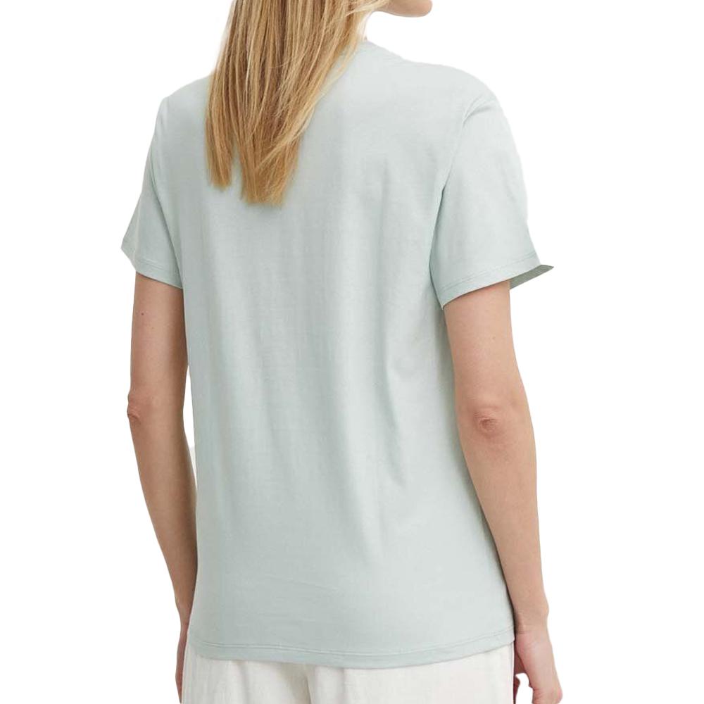 T-shirt Vert Femme Calvin Klein Micro Logo vue 2