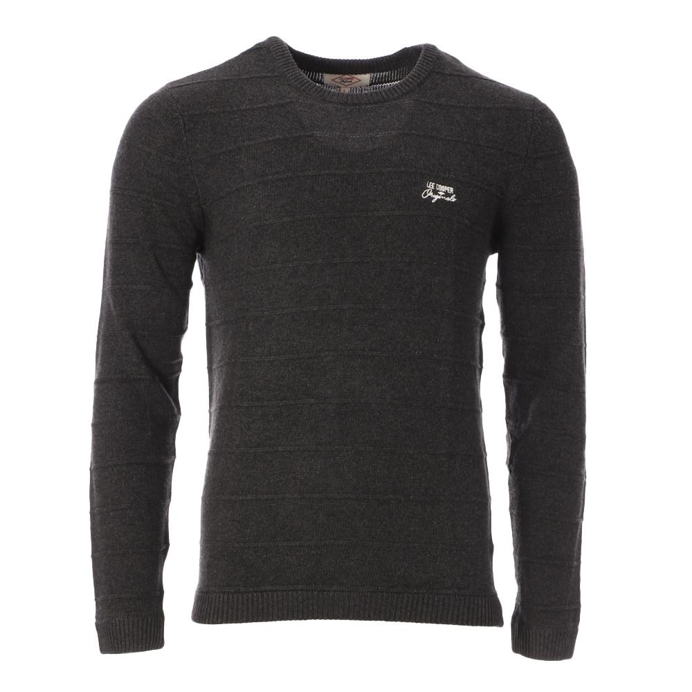 Pull Gris Homme Lee Copper OBER pas cher