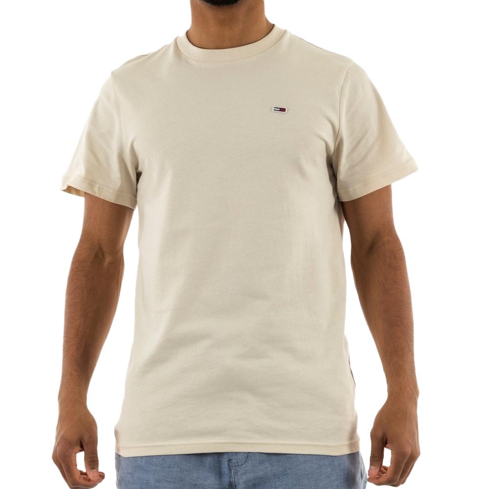 T-shirt Beige Homme Tommy Jeans Classic pas cher