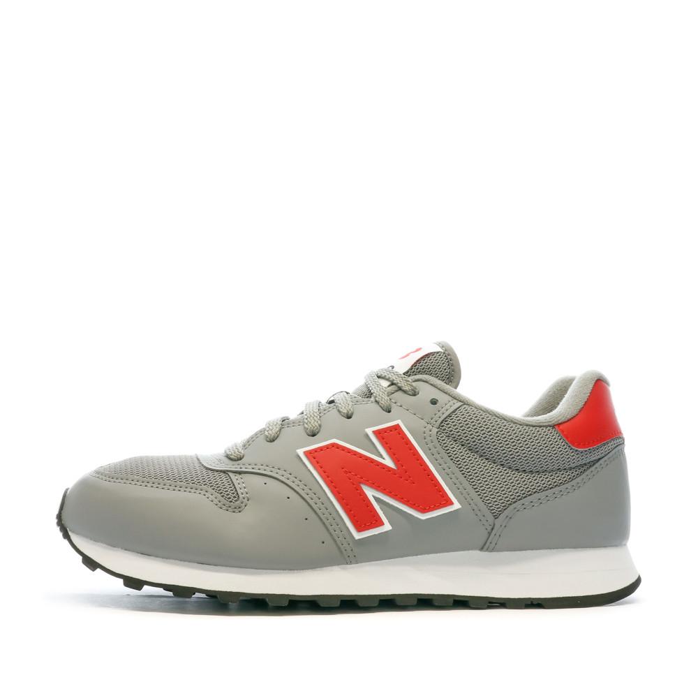 Baskets Grises/Rouge Homme New Balance 500 pas cher