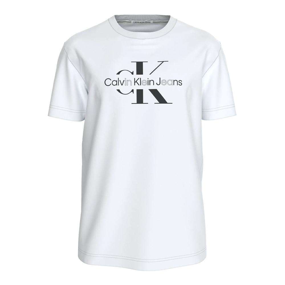 T-shirt Blanc Homme Calvin Klein Jeans Disrupted pas cher