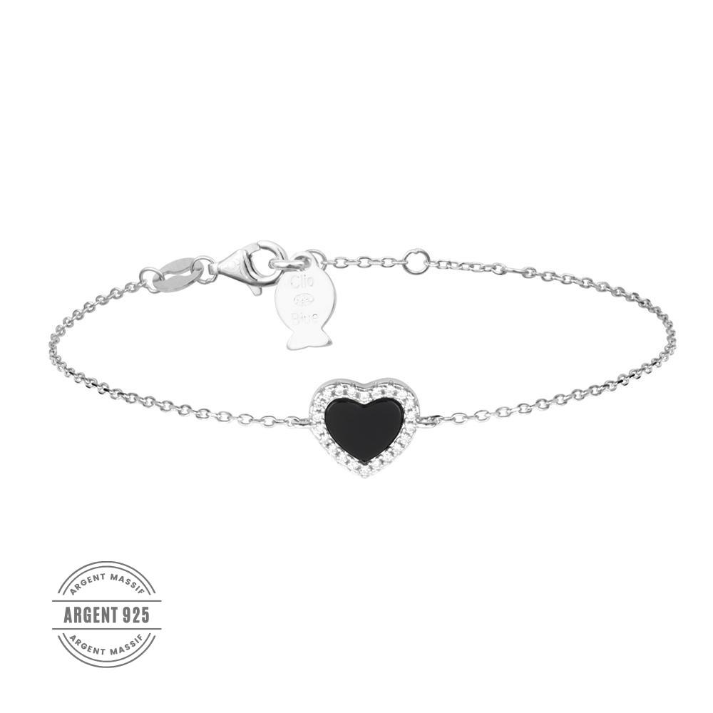 Bracelet Cœur Noir Clio Blue Angel pas cher