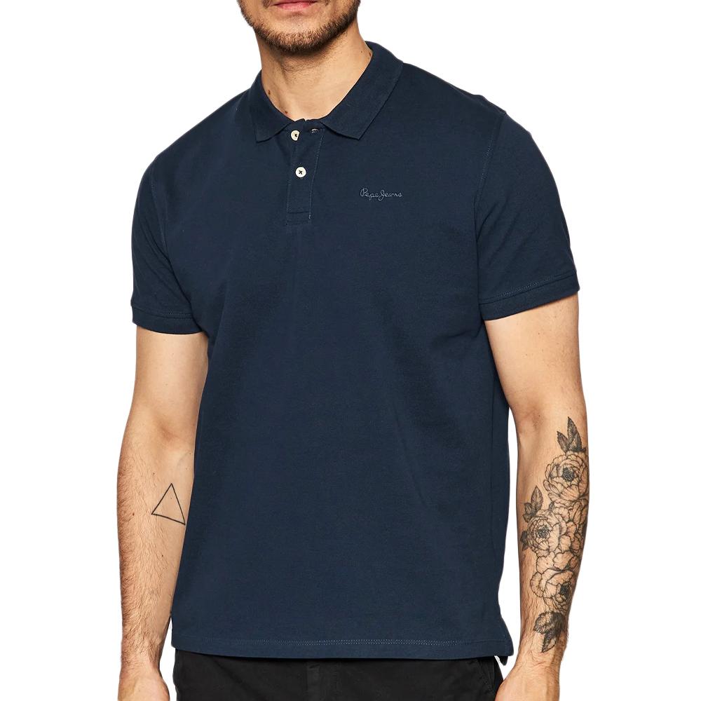 Polo Marine Homme Pepe Jeans Vincent pas cher