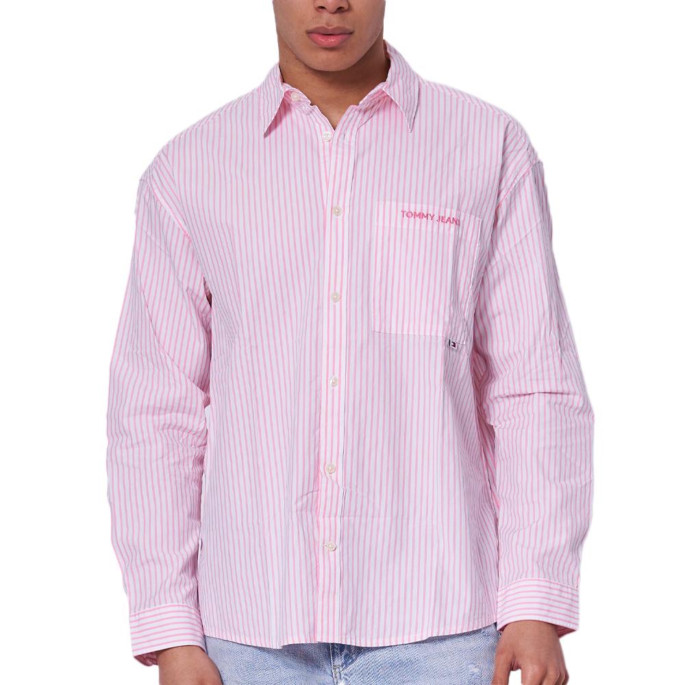 Chemise Manches Longues Rose Homme Tommy Hilfiger DM0DM18956 pas cher