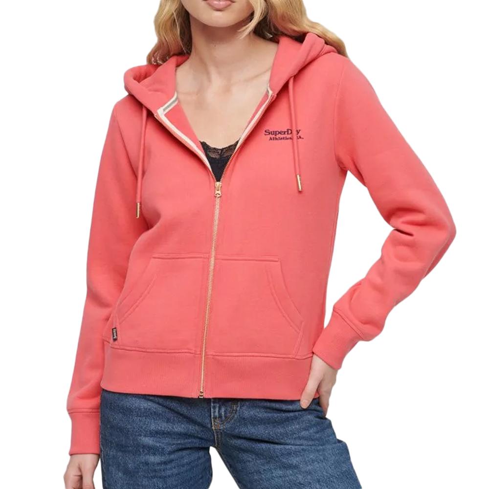 Sweat Zippé Rose Femme Superdry W2012047A pas cher