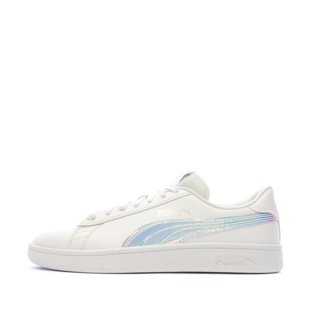 Baskets Blanches Femme Puma Smash V2 pas cher