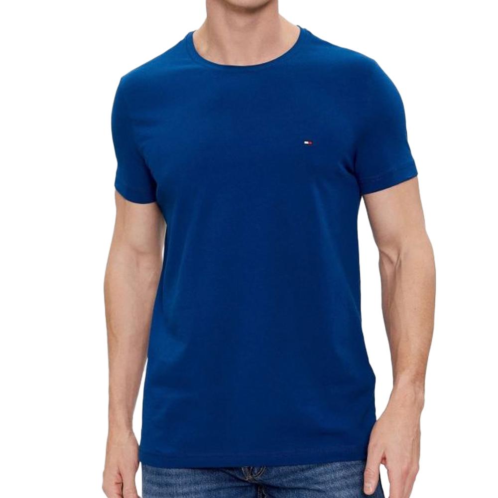 T-shirt Marine Homme Tommy Hilfiger Stretch Slim pas cher