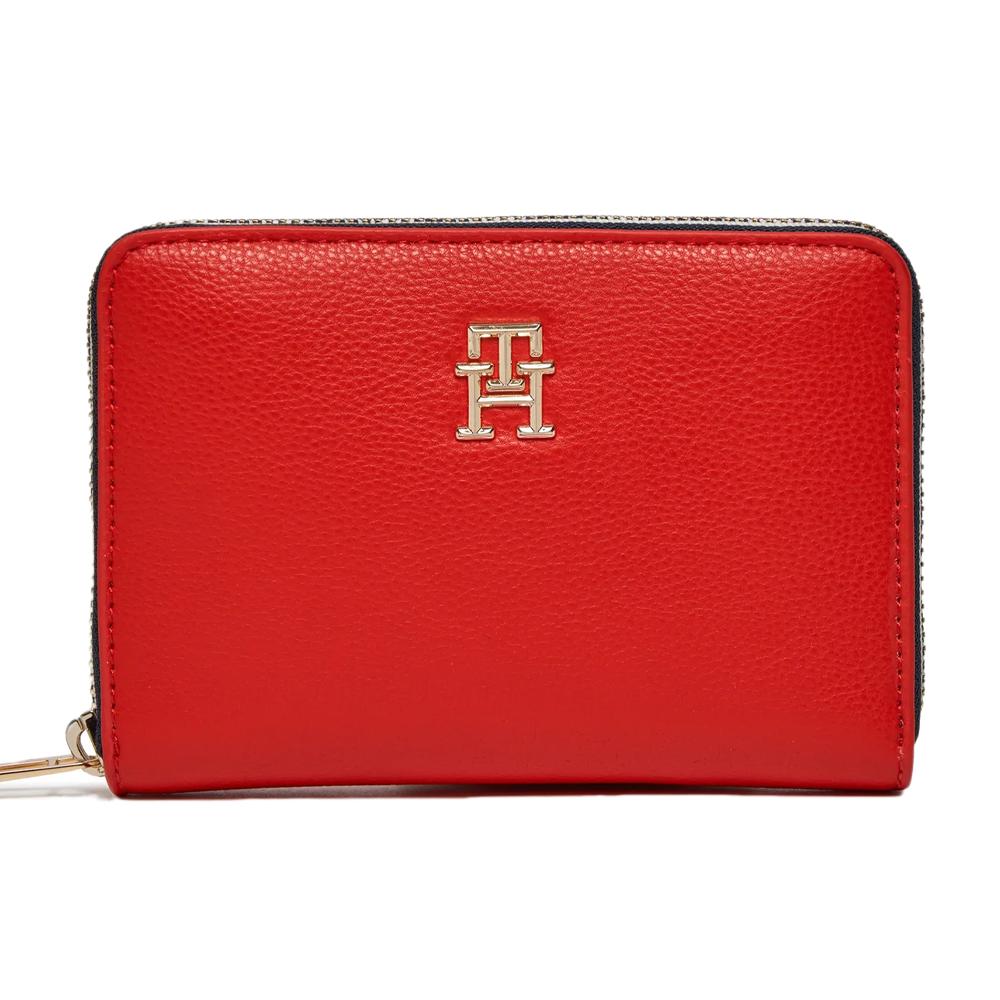 Portefeuille Rouge Femme Tommy Hilfiger Essential pas cher