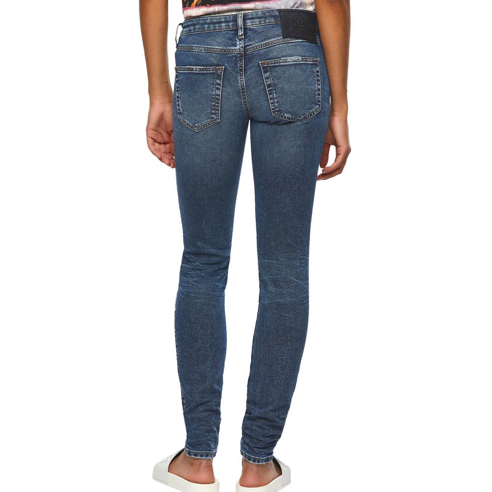 Jean Slim Bleu Femme Diesel Gracey vue 2