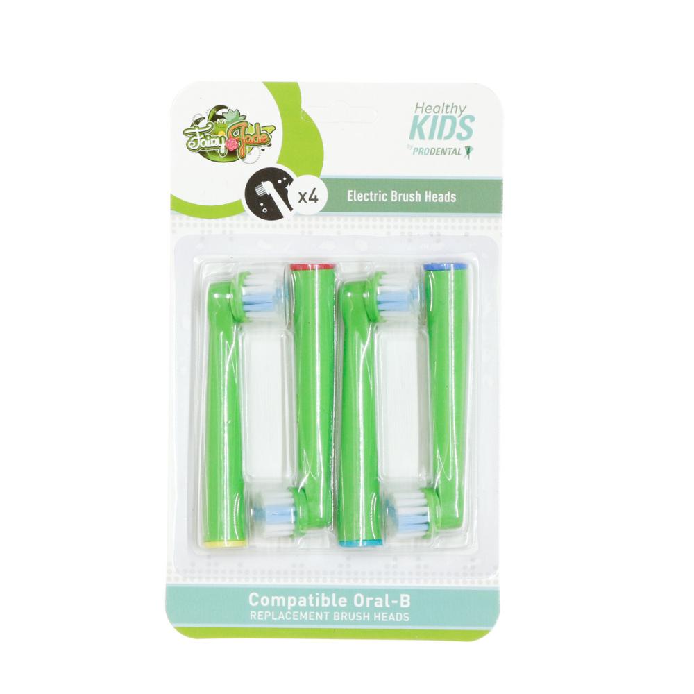 x4 Brossettes de Rechange Rotative Prodental Healthy Kids Fairy Jade pas cher