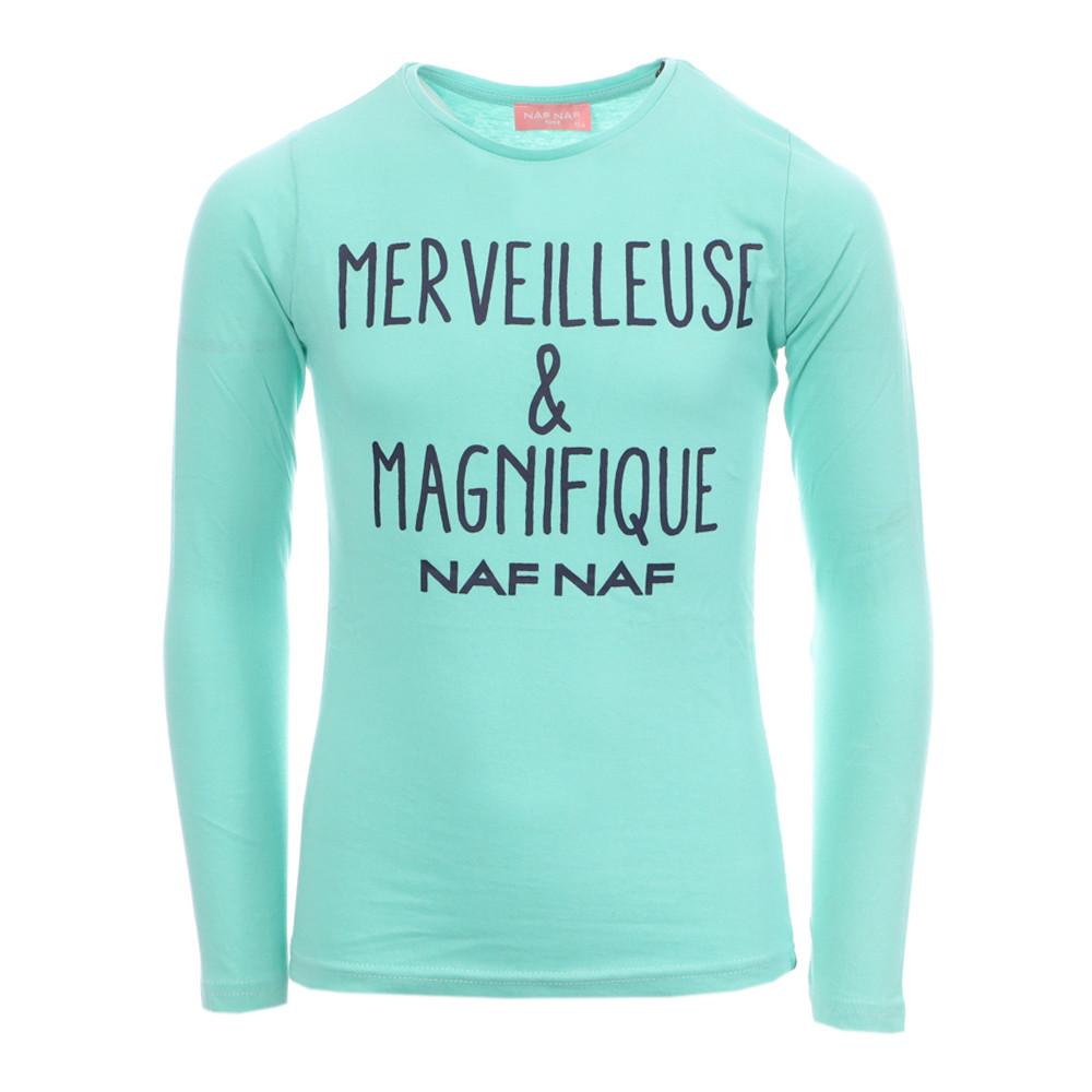 T-shirt Turquoise Fille Naf Naf 4051 pas cher