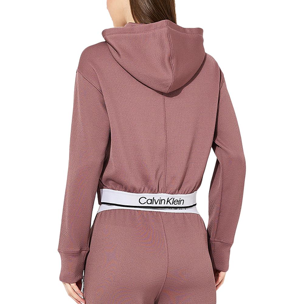 Sweat Zippé  Mauve Femme Calvin Klei Full vue 2