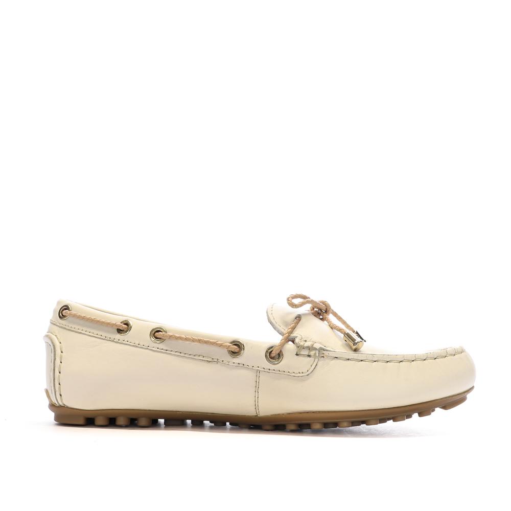 Mocassins Beige Femme Geox Leelyan vue 2