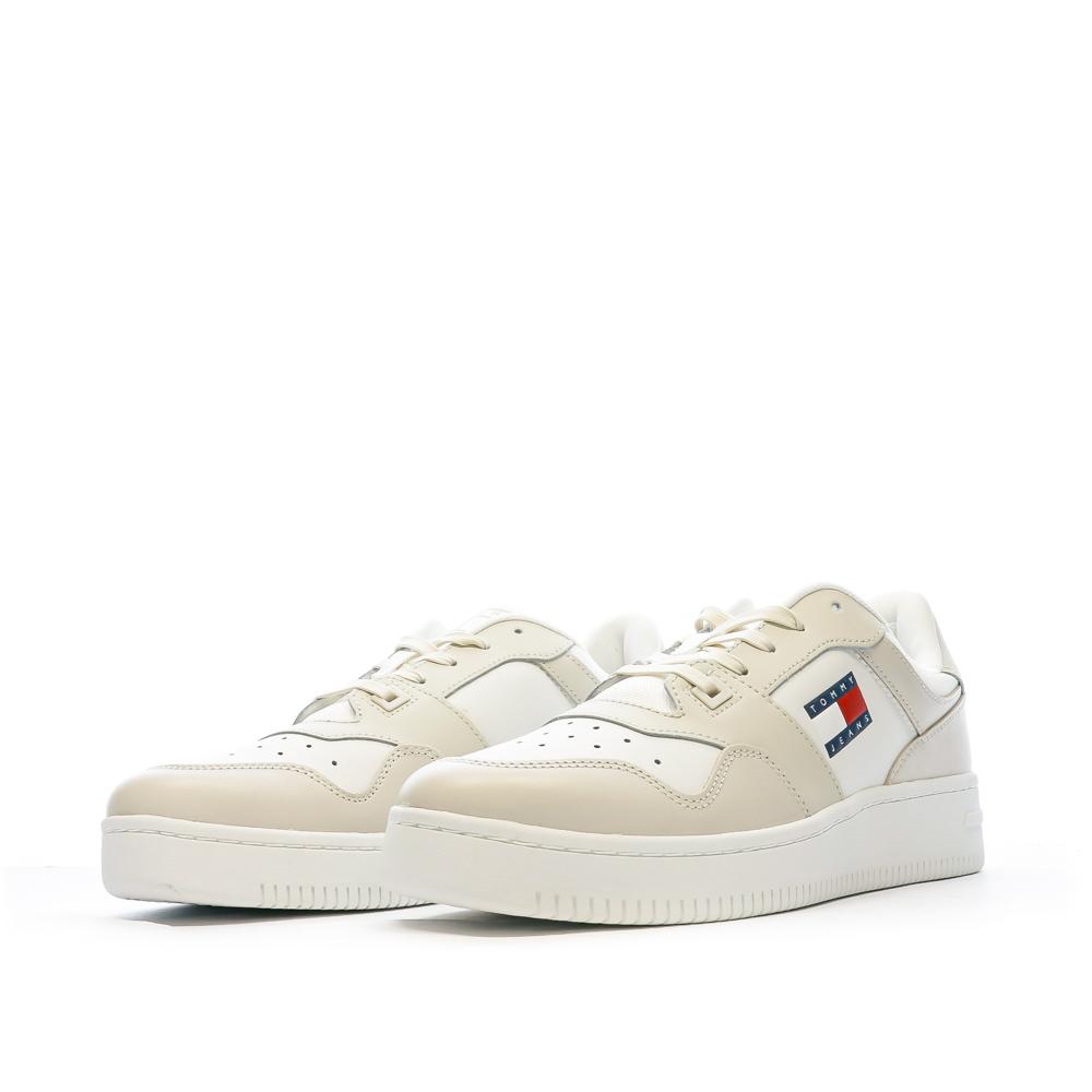 Baskets Blanches/Beiges Homme Tommy Hilfiger Retro vue 7