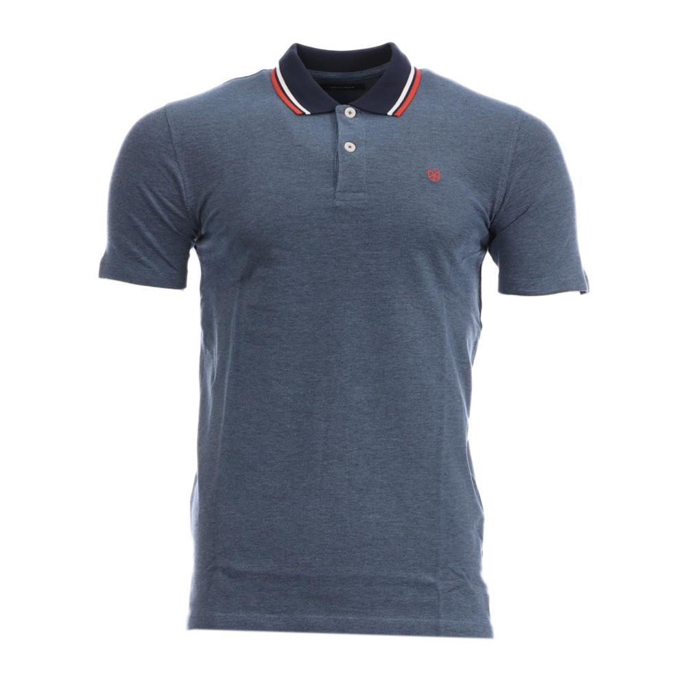 Polo Bleu Homme Jack & Jones Paulos Play pas cher