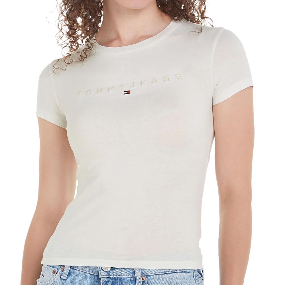 T shirt Blanc Femme Tommy Hilfiger Linea