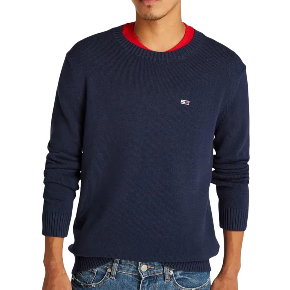 Pull Marine Homme Tommy Jeans Essential pas cher