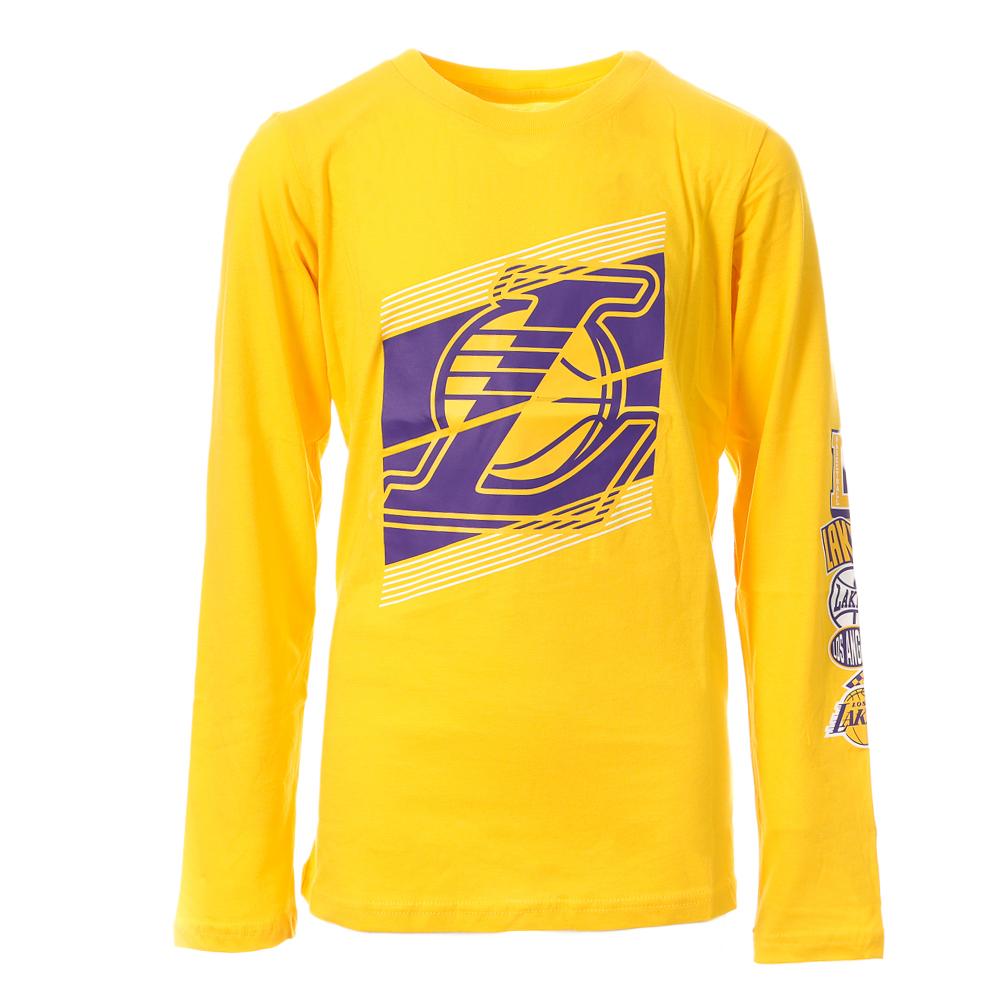 T-shirt Manches Longues Jaune Garçon NBA Los Angeles Lakers pas cher