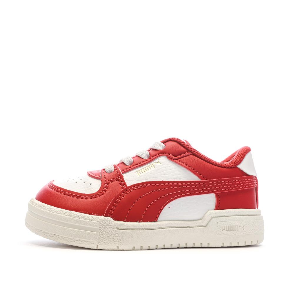 Baskets Blanches/Rouges Garçon Puma Pro Classic pas cher