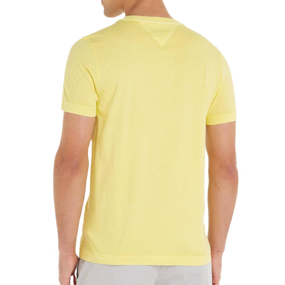 T-shirt Jaune Homme Tommy Hilfiger Garment Dye Chest vue 2