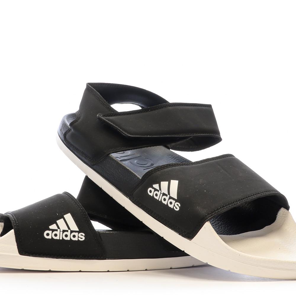 Sandales Blanches/Noires Homme Adidas Adilette HP3006 vue 8