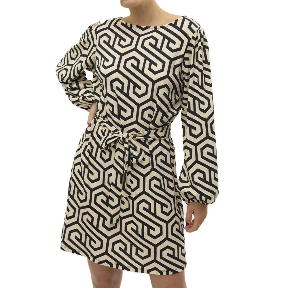 Robe Imprimé Beige/Noir Femme Vero Moda erve pas cher