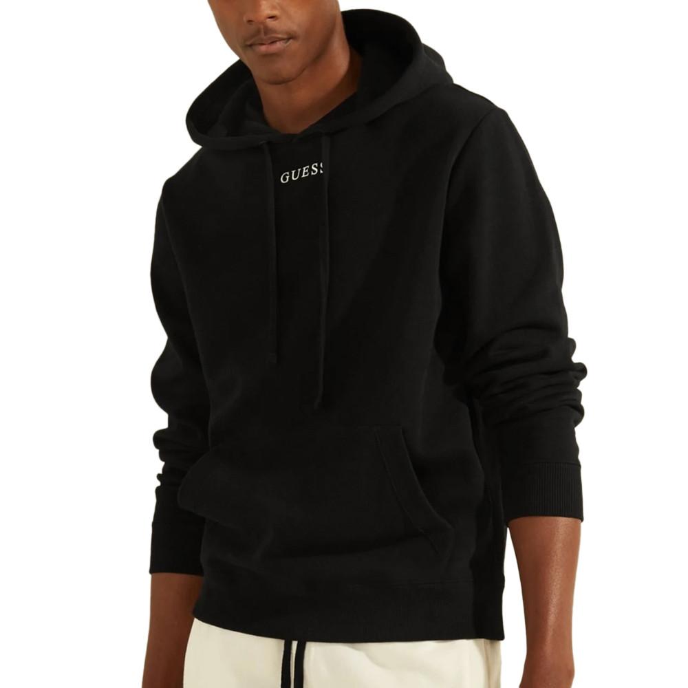 Sweat à capuche Noir Homme Guess Essential pas cher