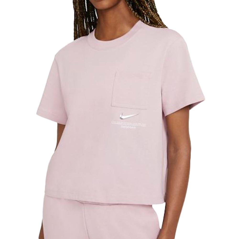 T-shirt Rose pâle Femme Nike Nsw Swoosh pas cher