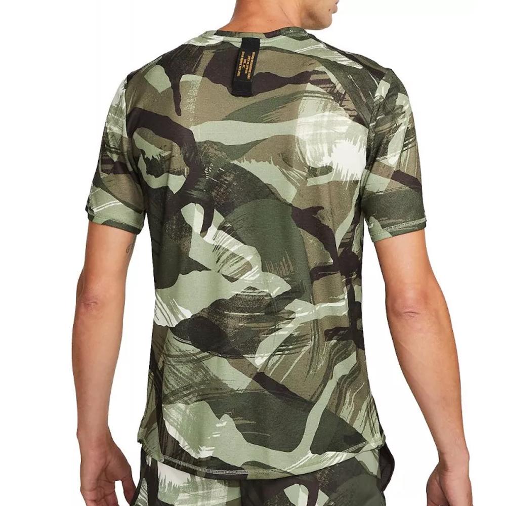 T-shirt de Sport Vert/Kaki Homme Nike Miler Camo vue 2