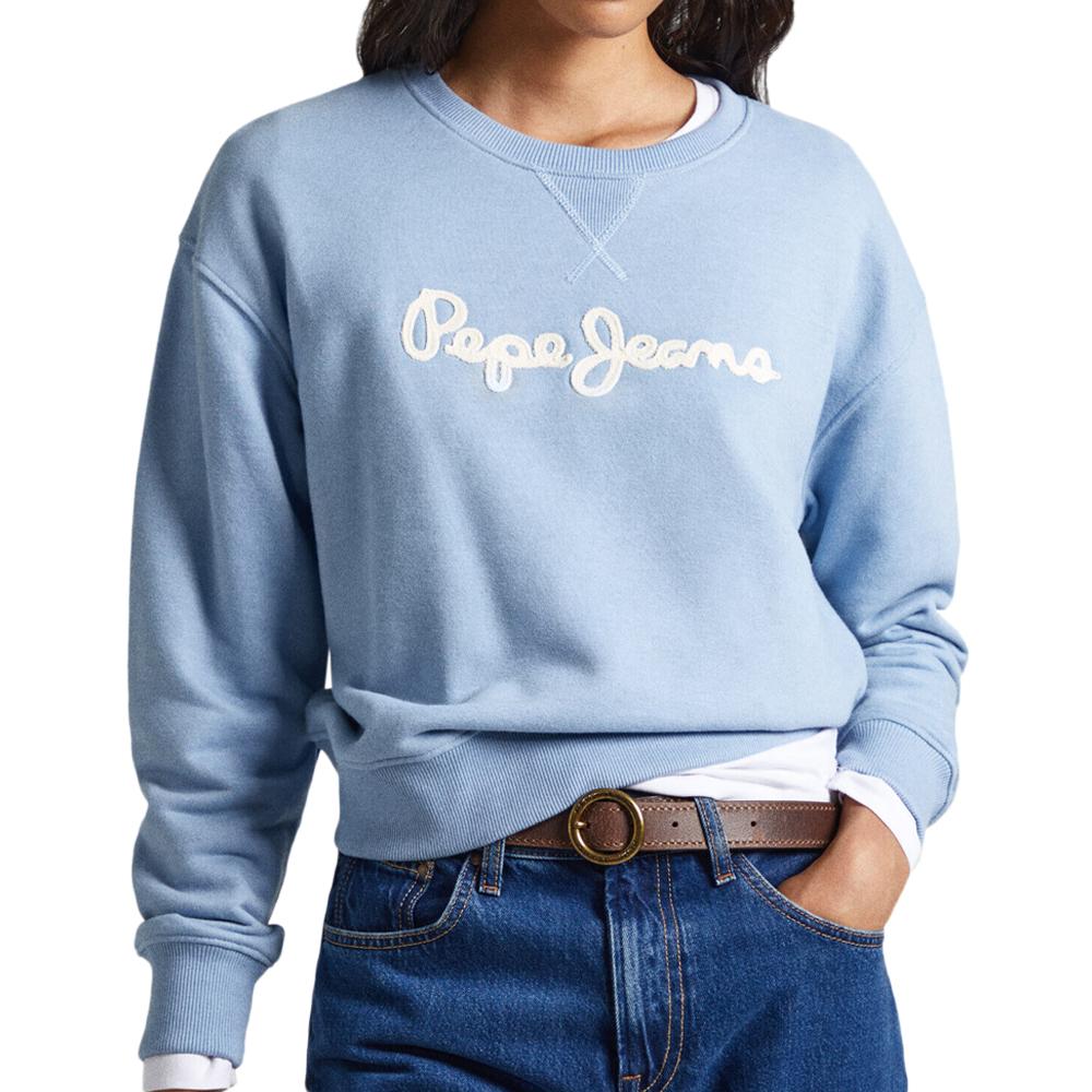 Sweat Bleu Femme Pepe Jeans Nanette pas cher