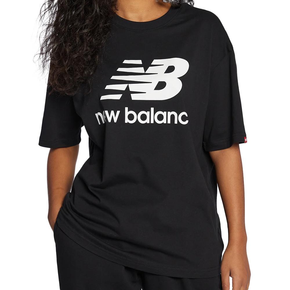 T-Shirt Noir Femme New Balance Stacked pas cher