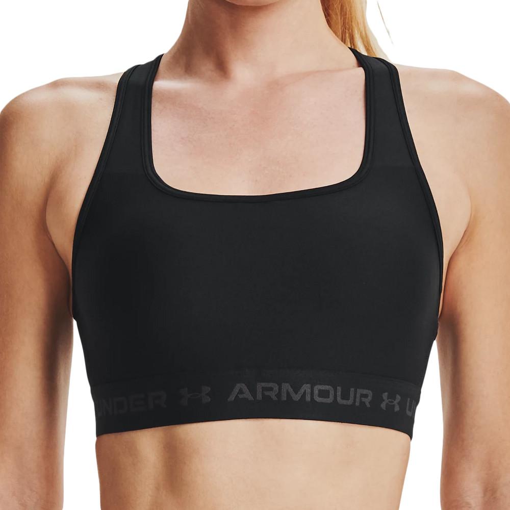 Brassière Noire Under Armour Crossback Mid pas cher