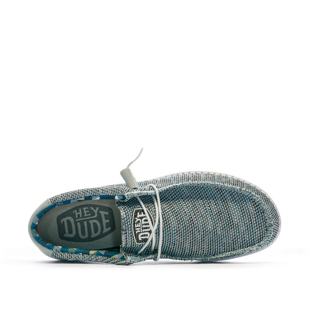 Chaussures Gris/Bleu Homme Hey Dude Wally So vue 4