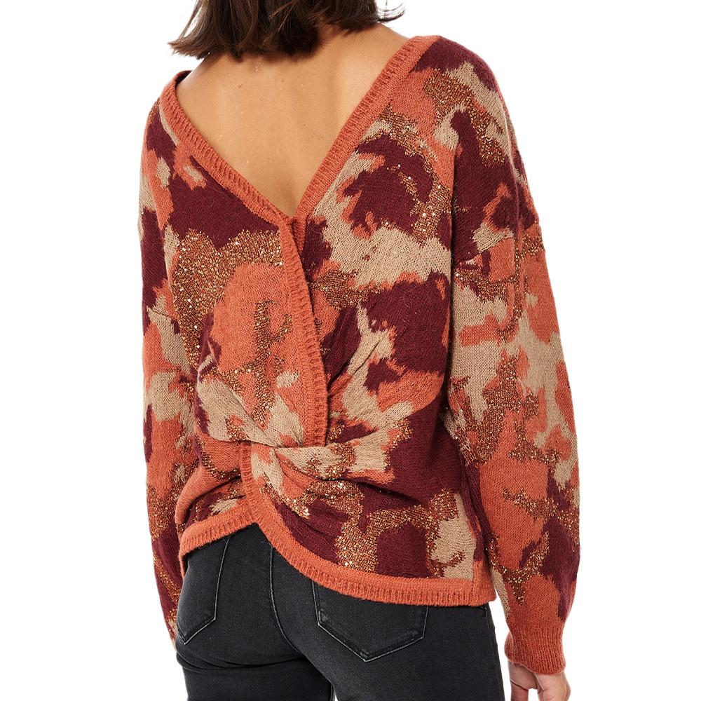 Pull Orange Femme Kaporal Camo vue 2