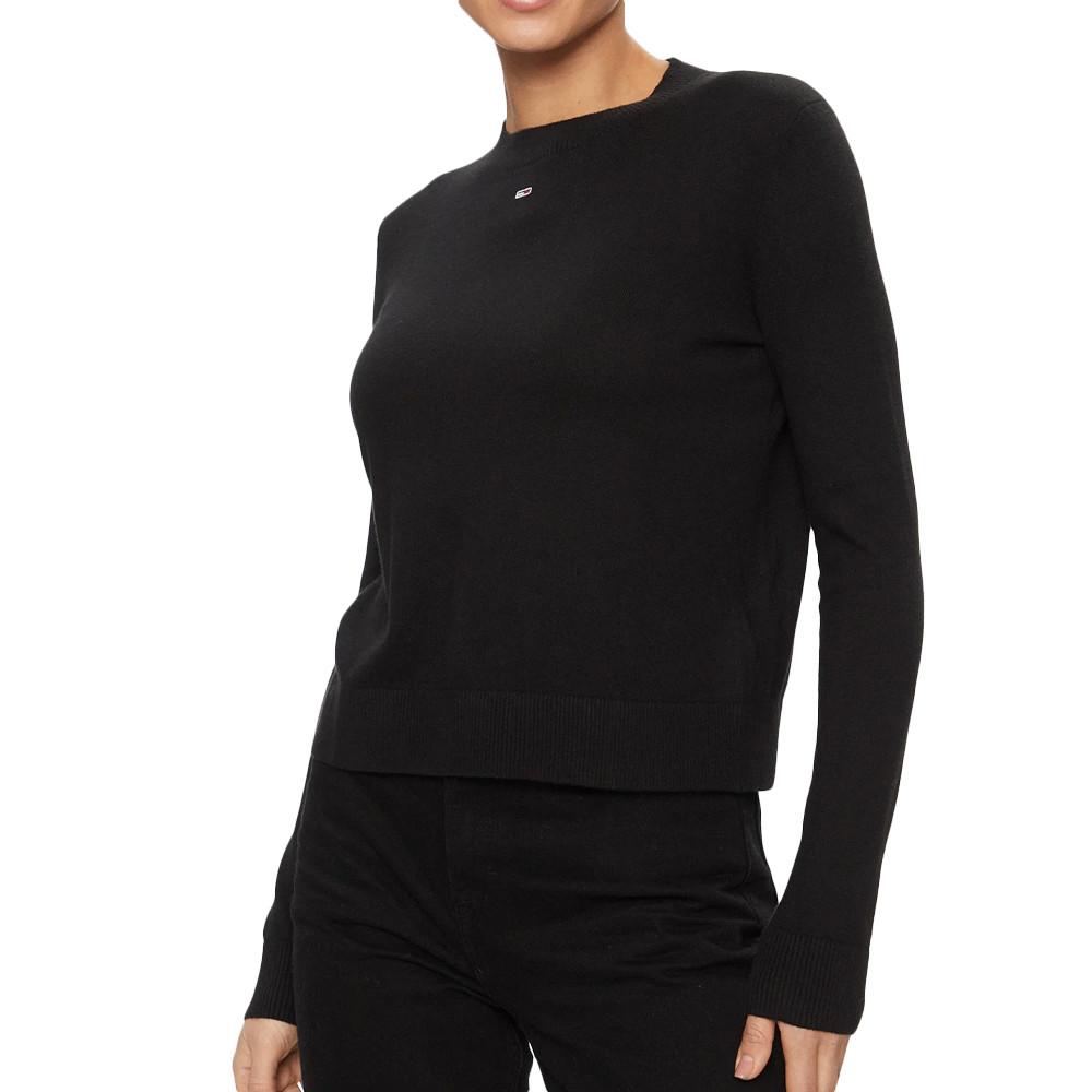 Pull Noir Femme Tommy Hilfiger Essential pas cher