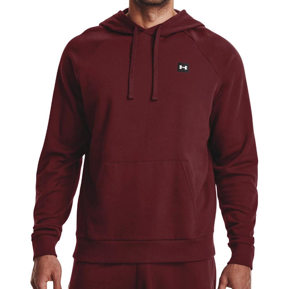 Sweat à Capuche Bordeaux Homme Under Armour Rival pas cher