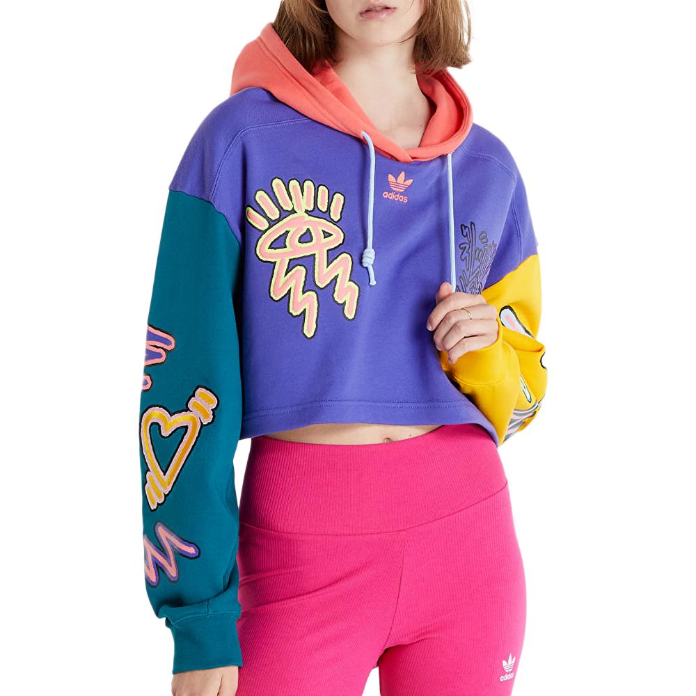 Sweat Violet Fille Femme Adidas Loveuni Crop Espace des marques