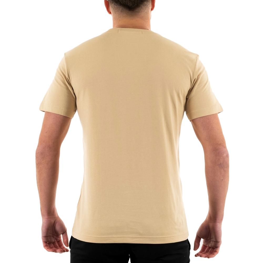 T-shirt Beige Homme Calvin Klein Jeans  Embro Badge vue 2