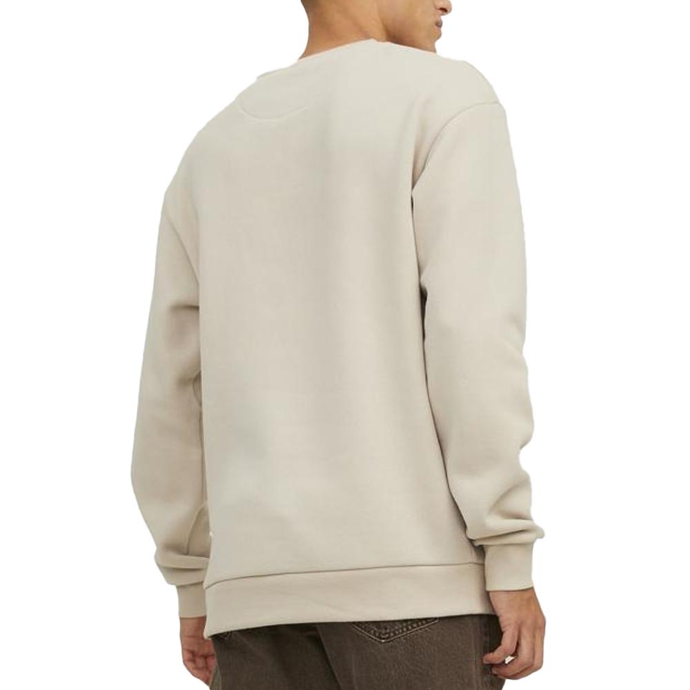 Sweat Uni Beige Homme Jack & Jones Bradley vue 2