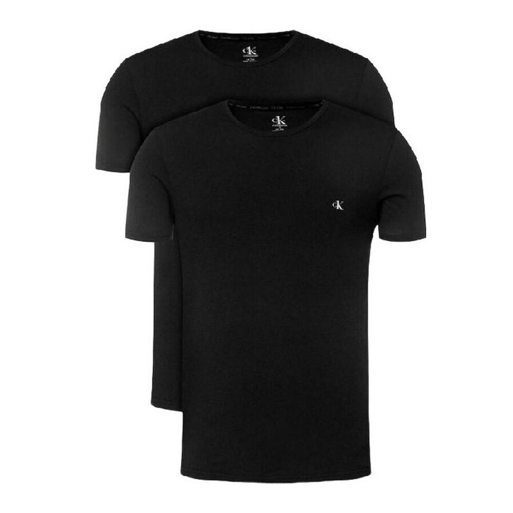 Lot de 2 T-shirts Noir Homme Calvin Klein Jeans Monologo pas cher