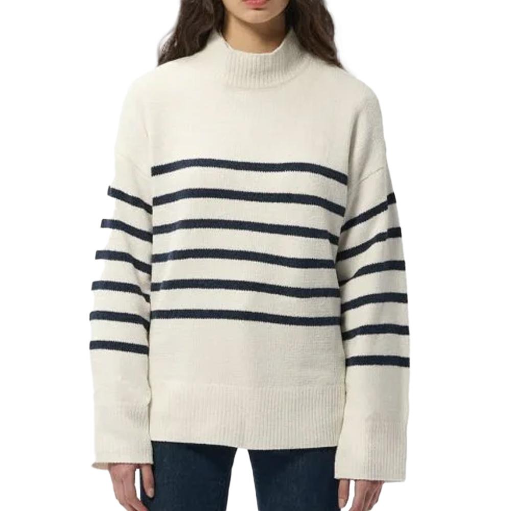 Pull Blanc/Noir Femme Teddy Smith Lou pas cher